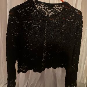 dressbarn Black Lace Women's above waist jacket